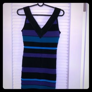 Multicolored sweater dress